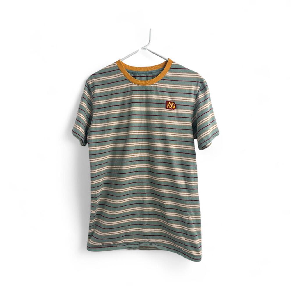 Dutch Bros Striped Cotton Spandex T-Shirt Medium